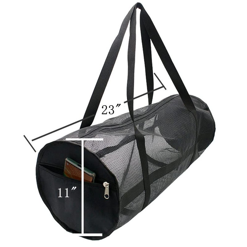 Yocoolfun Large Basket Ball Duffel Bag,Mesh Basketball Bag,Mesh Sports Equipment Bag with Shoulder Strap for Holding Basketball,Volleyball,Soccer,Swimming Gear - Image 2